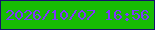 文字の大きさ：4、枠の色：15116b、背景の色：17bc04、文字の色：7f35fe 無料ブログパーツのブログ時計