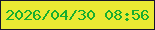 文字の大きさ：4、枠の色：15122d、背景の色：eae933、文字の色：18ae2f 無料ブログパーツのブログ時計