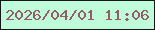 文字の大きさ：2、枠の色：151617、背景の色：bffcd9、文字の色：995a67 無料ブログパーツのブログ時計