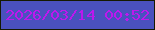 文字の大きさ：2、枠の色：151a01、背景の色：4a51be、文字の色：bd18ed 無料ブログパーツのブログ時計