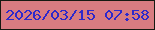 文字の大きさ：1、枠の色：151a11、背景の色：d87c81、文字の色：2d28cb 無料ブログパーツのブログ時計