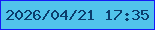 文字の大きさ：2、枠の色：151af7、背景の色：51c3eb、文字の色：0b3d6c 無料ブログパーツのブログ時計