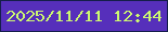 文字の大きさ：5、枠の色：151e4b、背景の色：562fbb、文字の色：ccf870 無料ブログパーツのブログ時計