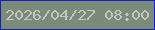 文字の大きさ：4、枠の色：151fcd、背景の色：7b8b78、文字の色：c5c4ca 無料ブログパーツのブログ時計