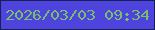 文字の大きさ：4、枠の色：152053、背景の色：4f43dd、文字の色：79be6f 無料ブログパーツのブログ時計