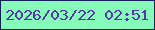 文字の大きさ：3、枠の色：152158、背景の色：87fbb9、文字の色：5237a5 無料ブログパーツのブログ時計