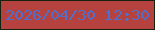 文字の大きさ：1、枠の色：15220e、背景の色：b64240、文字の色：506fca 無料ブログパーツのブログ時計
