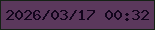 文字の大きさ：3、枠の色：152215、背景の色：5b385c、文字の色：13051d 無料ブログパーツのブログ時計