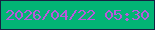 文字の大きさ：2、枠の色：152242、背景の色：02b475、文字の色：b759db 無料ブログパーツのブログ時計