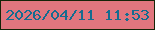 文字の大きさ：4、枠の色：152407、背景の色：e1767e、文字の色：146c90 無料ブログパーツのブログ時計