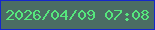文字の大きさ：1、枠の色：1527cc、背景の色：4b6d64、文字の色：56e77d 無料ブログパーツのブログ時計