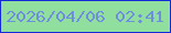 文字の大きさ：1、枠の色：1529d8、背景の色：91df9f、文字の色：6d8fde 無料ブログパーツのブログ時計