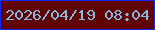 文字の大きさ：1、枠の色：1529f4、背景の色：600305、文字の色：84badf 無料ブログパーツのブログ時計