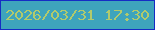 文字の大きさ：2、枠の色：152cc4、背景の色：3ea4bc、文字の色：b2ca6c 無料ブログパーツのブログ時計