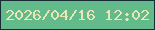 文字の大きさ：5、枠の色：152d33、背景の色：63ba8a、文字の色：e9e7b7 無料ブログパーツのブログ時計