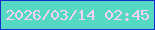 文字の大きさ：4、枠の色：152dcd、背景の色：55d9c4、文字の色：fdcff4 無料ブログパーツのブログ時計