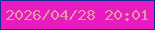文字の大きさ：1、枠の色：152e97、背景の色：e81bc1、文字の色：e297a8 無料ブログパーツのブログ時計