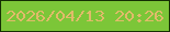 文字の大きさ：1、枠の色：152f03、背景の色：7cc638、文字の色：e0bb6a 無料ブログパーツのブログ時計