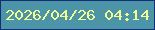 文字の大きさ：4、枠の色：152f76、背景の色：4c94a8、文字の色：f4fd93 無料ブログパーツのブログ時計