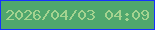 文字の大きさ：1、枠の色：1531fe、背景の色：4fa76d、文字の色：a4d390 無料ブログパーツのブログ時計