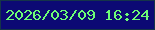 文字の大きさ：2、枠の色：153449、背景の色：0c0974、文字の色：6dfc76 無料ブログパーツのブログ時計