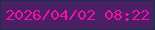 文字の大きさ：5、枠の色：15344c、背景の色：4b1f64、文字の色：f50dab 無料ブログパーツのブログ時計