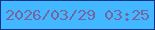 文字の大きさ：2、枠の色：153480、背景の色：41b8ff、文字の色：77649f 無料ブログパーツのブログ時計