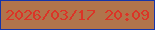 文字の大きさ：1、枠の色：1534a9、背景の色：b1744b、文字の色：db3427 無料ブログパーツのブログ時計