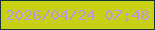 文字の大きさ：4、枠の色：153632、背景の色：c8d013、文字の色：c197e1 無料ブログパーツのブログ時計