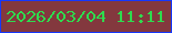 文字の大きさ：3、枠の色：1537fd、背景の色：83383e、文字の色：2edc4e 無料ブログパーツのブログ時計