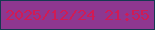 文字の大きさ：4、枠の色：153951、背景の色：8e3790、文字の色：d01b55 無料ブログパーツのブログ時計