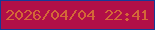 文字の大きさ：3、枠の色：153a97、背景の色：b10f47、文字の色：d36738 無料ブログパーツのブログ時計