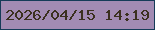 文字の大きさ：1、枠の色：153b58、背景の色：a28bb3、文字の色：3b301f 無料ブログパーツのブログ時計