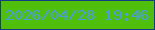 文字の大きさ：5、枠の色：153c81、背景の色：50bf0c、文字の色：489eda 無料ブログパーツのブログ時計