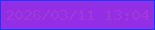 文字の大きさ：5、枠の色：153cfe、背景の色：922fe5、文字の色：a437d8 無料ブログパーツのブログ時計
