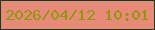 文字の大きさ：4、枠の色：153d1c、背景の色：e78b78、文字の色：8f9908 無料ブログパーツのブログ時計