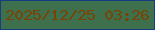 文字の大きさ：3、枠の色：153e80、背景の色：3f704d、文字の色：794303 無料ブログパーツのブログ時計