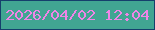 文字の大きさ：2、枠の色：153f6c、背景の色：41a592、文字の色：ef85e7 無料ブログパーツのブログ時計