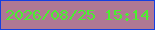 文字の大きさ：1、枠の色：153fe1、背景の色：b07894、文字の色：4bef30 無料ブログパーツのブログ時計