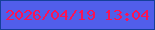 文字の大きさ：3、枠の色：15409a、背景の色：515eea、文字の色：fc1354 無料ブログパーツのブログ時計