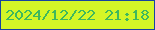 文字の大きさ：2、枠の色：1544a1、背景の色：d3f627、文字の色：3eb85d 無料ブログパーツのブログ時計