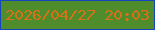 文字の大きさ：4、枠の色：1544bf、背景の色：4f8c2b、文字の色：d57116 無料ブログパーツのブログ時計