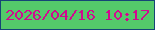 文字の大きさ：5、枠の色：154576、背景の色：54c96a、文字の色：d2098f 無料ブログパーツのブログ時計