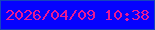 文字の大きさ：4、枠の色：1545bc、背景の色：0502fe、文字の色：ea1895 無料ブログパーツのブログ時計