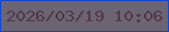 文字の大きさ：2、枠の色：1546cd、背景の色：6a6473、文字の色：543749 無料ブログパーツのブログ時計