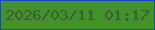 文字の大きさ：1、枠の色：1547bd、背景の色：429229、文字の色：3f5c3c 無料ブログパーツのブログ時計