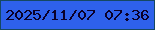 文字の大きさ：1、枠の色：154862、背景の色：2e61eb、文字の色：0b0029 無料ブログパーツのブログ時計