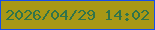 文字の大きさ：3、枠の色：154eec、背景の色：a89816、文字の色：31744a 無料ブログパーツのブログ時計