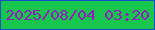 文字の大きさ：1、枠の色：154fc9、背景の色：17c64c、文字の色：941bbd 無料ブログパーツのブログ時計