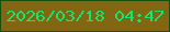 文字の大きさ：3、枠の色：15510b、背景の色：826612、文字の色：12e66f 無料ブログパーツのブログ時計